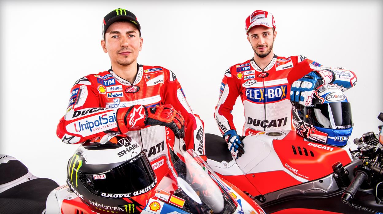 Jorge Lorenzo y Andrea Dovizioso durantre su época en Ducati