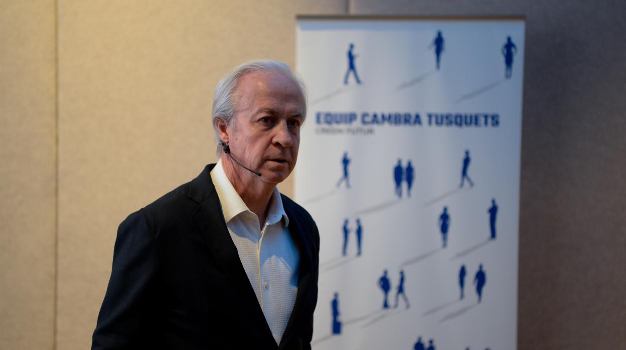 Carles Tusquets durante un acto en la Cámara de Comercio