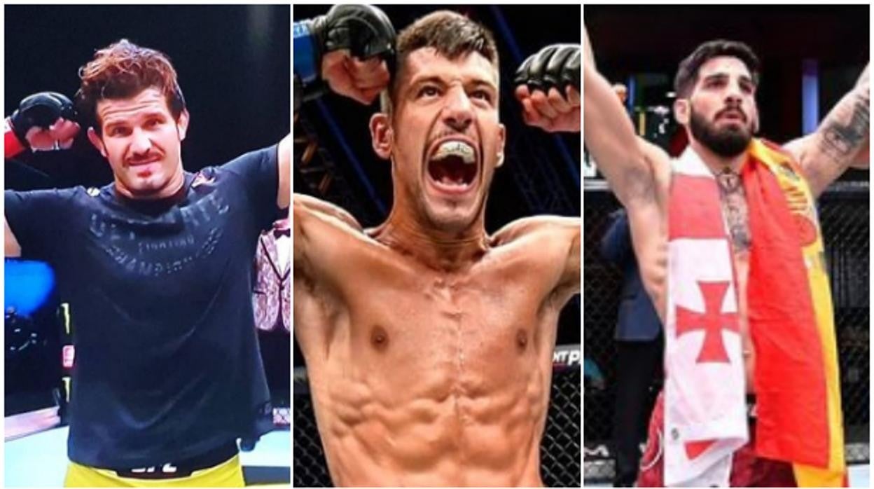 Espino, Álvarez y Topuria celebran sendos triunfos en la mayor competición de artes marciales mixtas