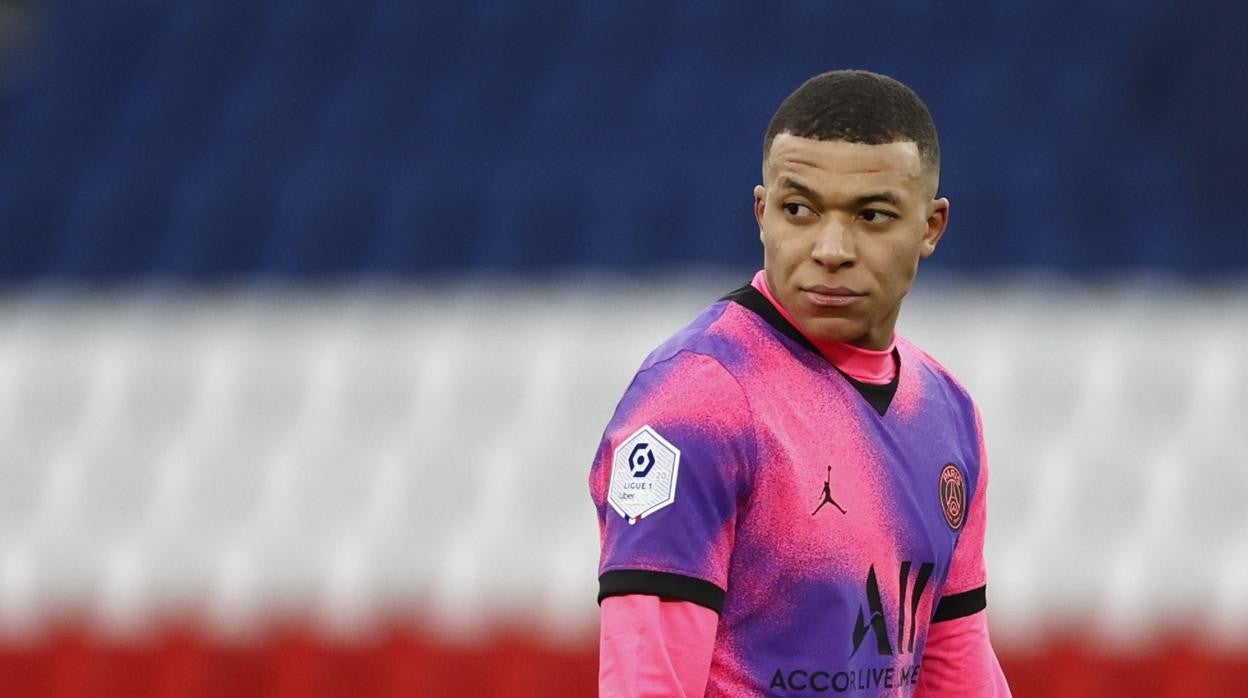 Mbappé, durante el partido entre el PSG y el Niza