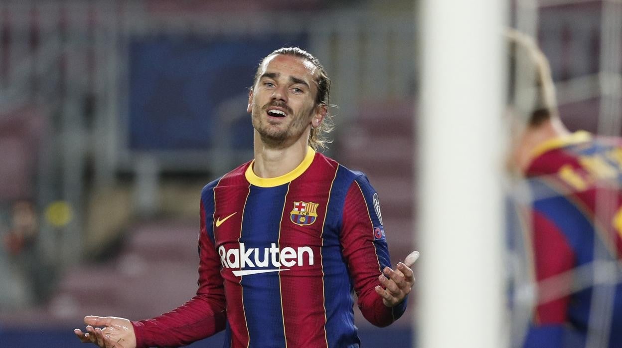 Griezmann, durante el partido ante el PSG