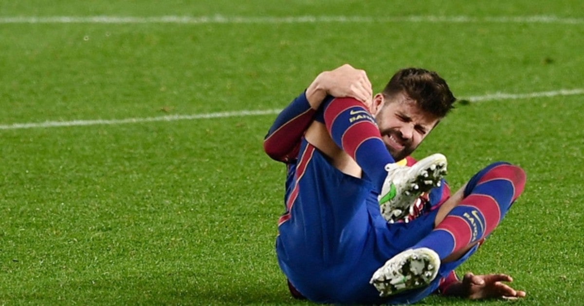 Piqué sufre un esguince en el ligamento lateral interno de su rodilla