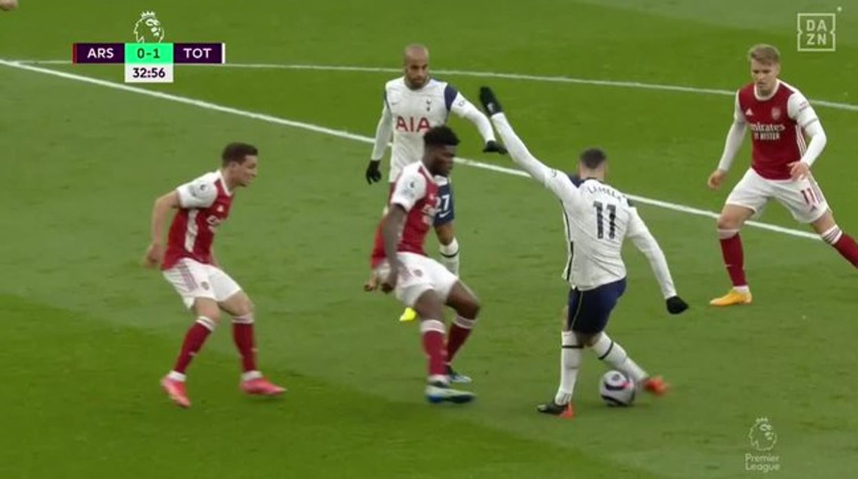 El antológico golazo de rabona de Lamela