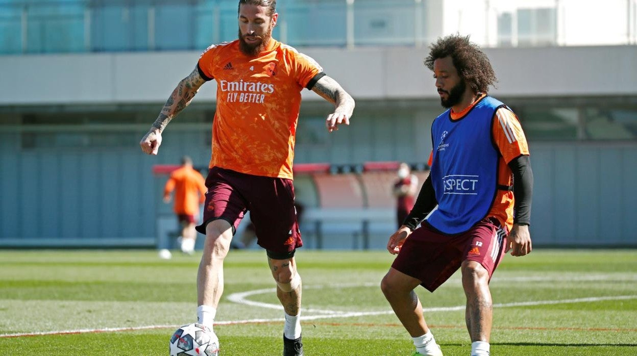 Entrenamiento del Real Madrid previo al partido de Champions