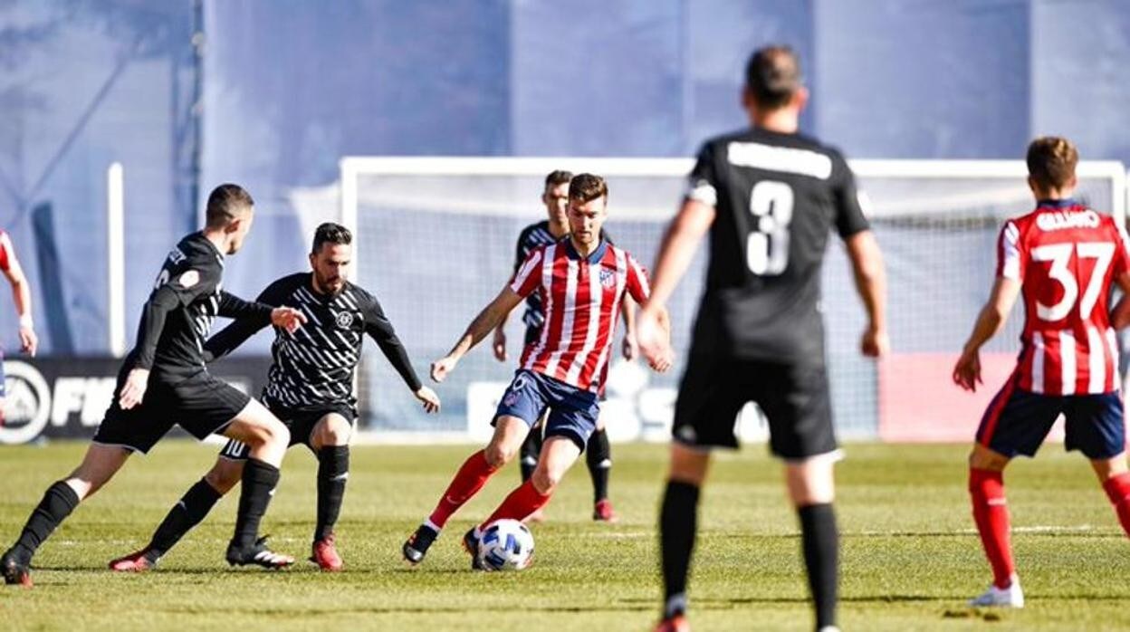 Partido del Atlético B contra el Melilla en el que se certificó el descenso de categoría