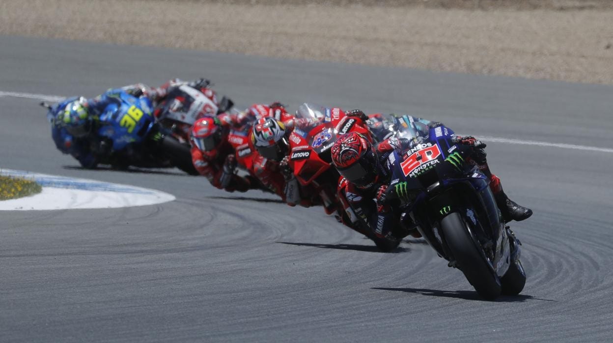 Carrera de MotoGP en el Circuito de Jerez celebrada este domingo