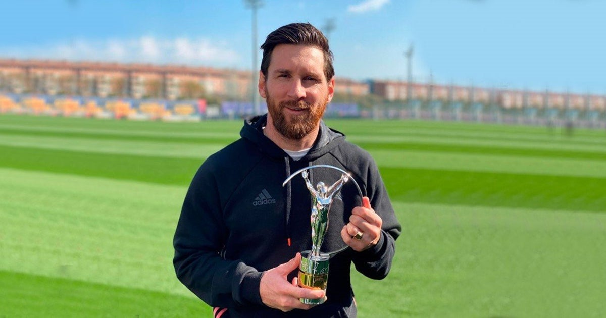 Messi recoge su Premio Laureus al mejor deportista masculino en 2020