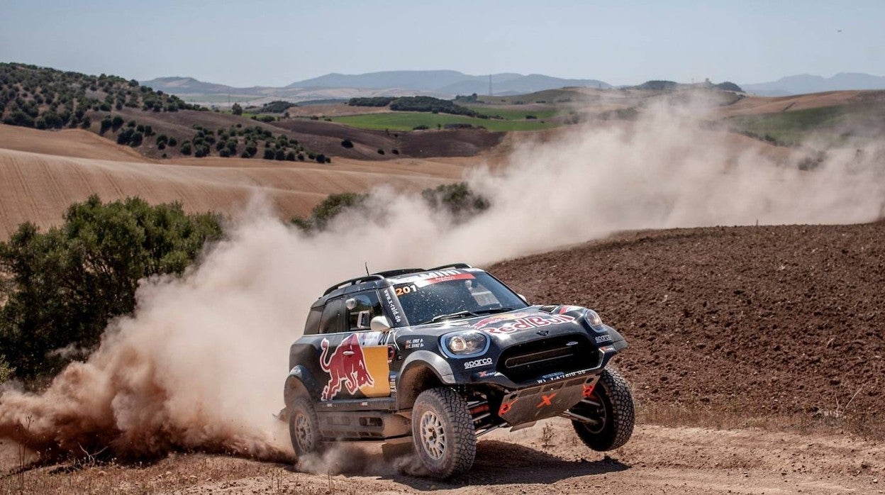 Carlos Sainz, en el transcurso de la primera etapa del Rally Andalucía