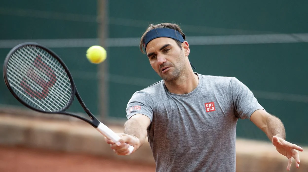 Roger Federer, durante un entrenamiento