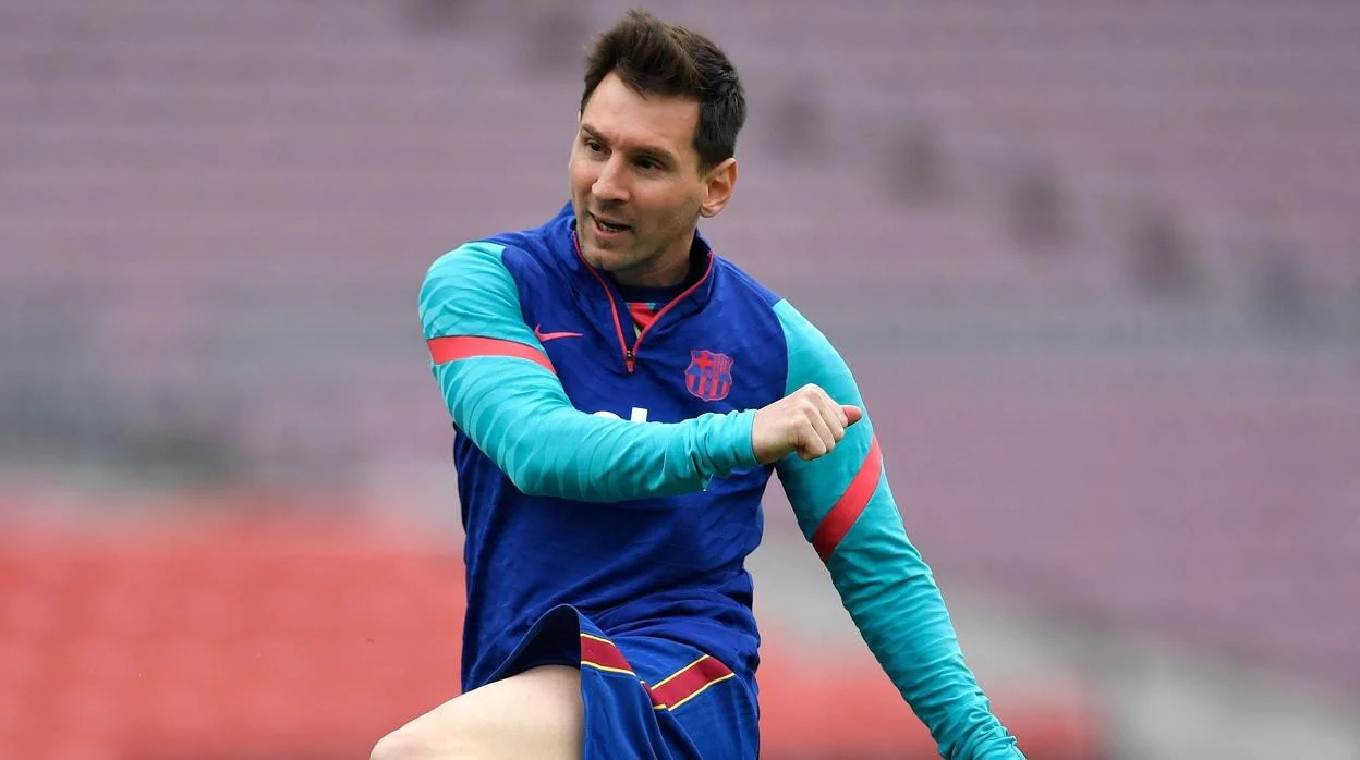 Leo Messi, durante un entrenamiento del Barcelona