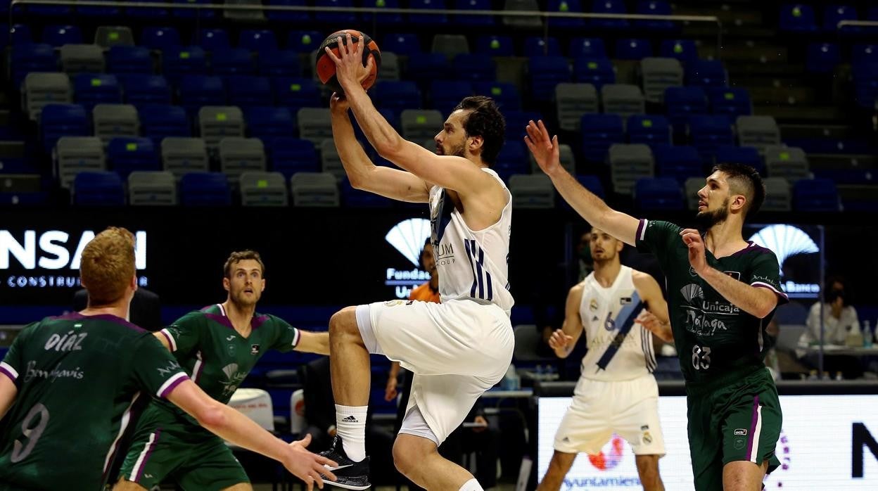 Llull, durante el último partido de Liga Endesa del Real Madrid contra el Unicaja