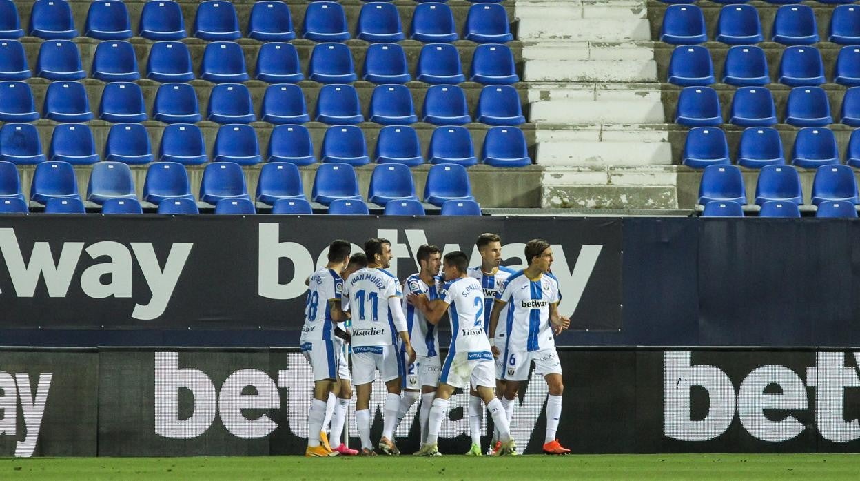 El Leganés celebra un gol en la Liga Smartbank