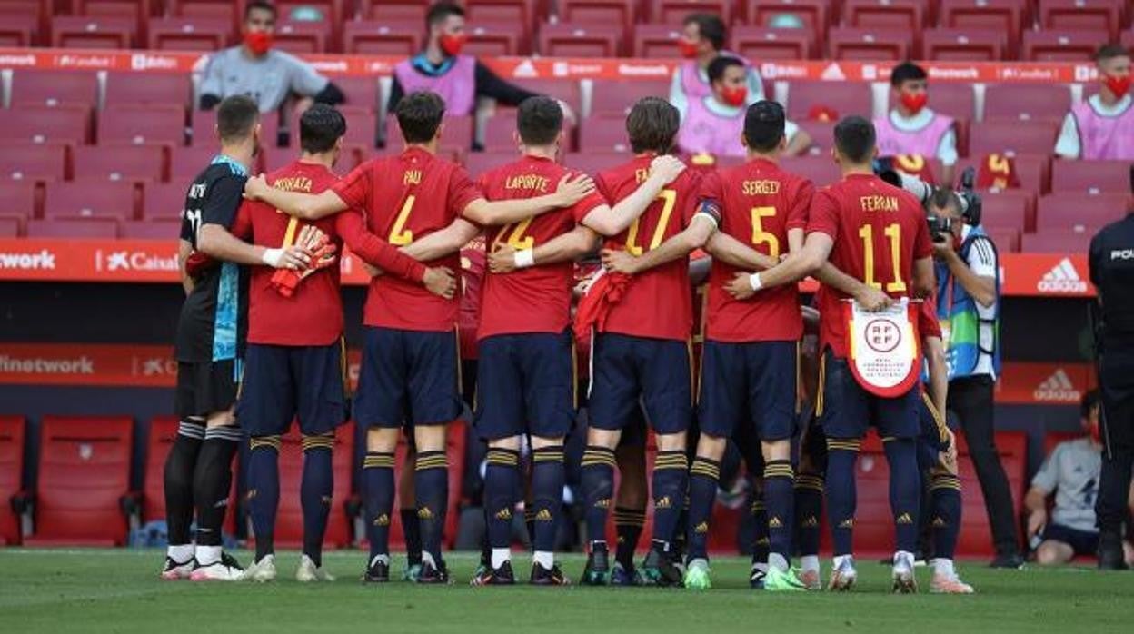 La Selección Española en un partido de esta temporada