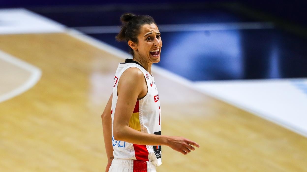 Alba Torrens, durante un amistoso con la selección