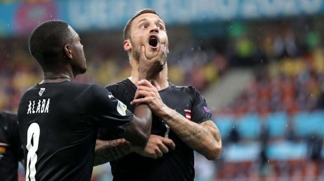 Arnautovic, en el partido ante Macedonia del Norte