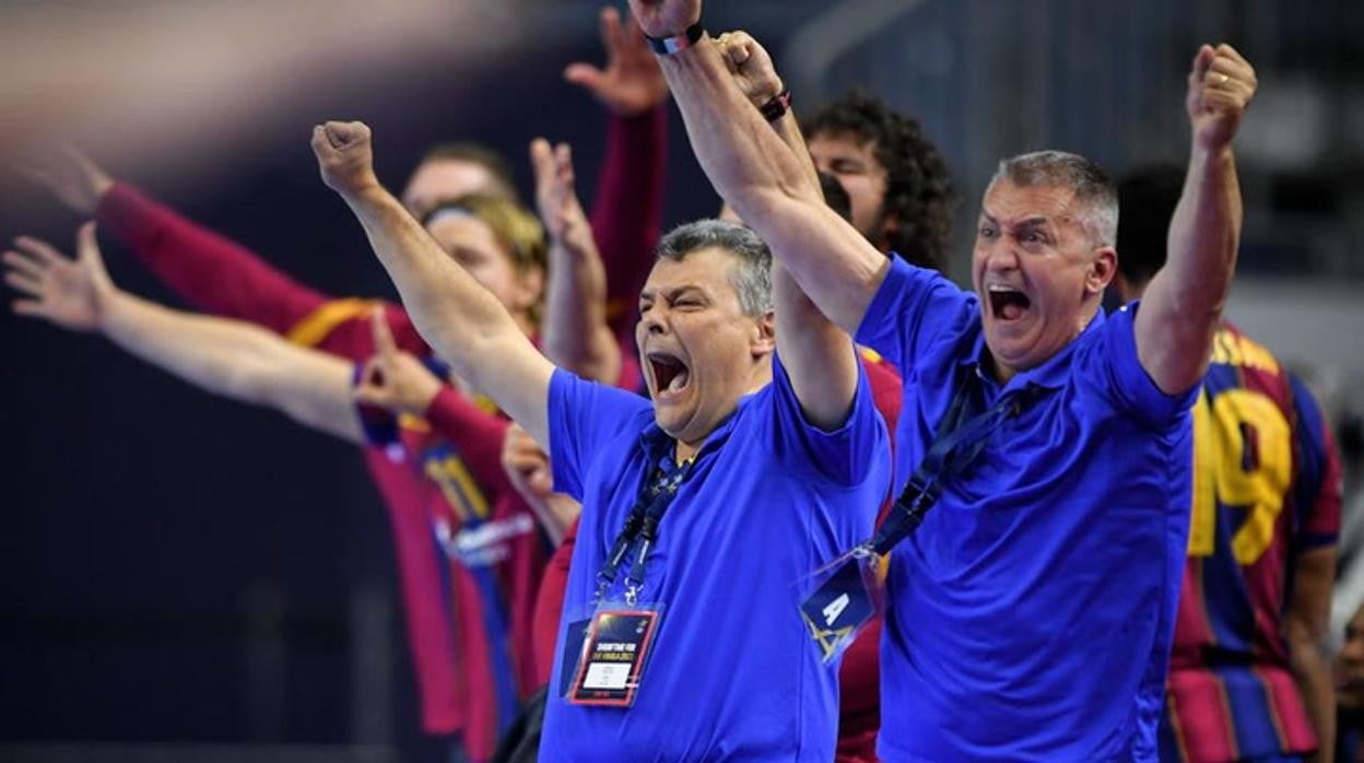 Xavi Pascual celebra el triunfo en la última Copa de Europa