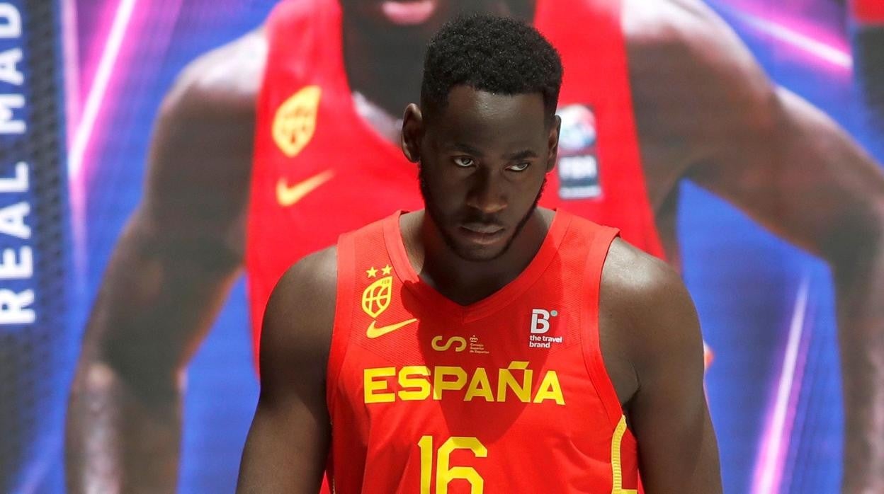 Garuba, durante la presentación de la selección española el pasado lunes