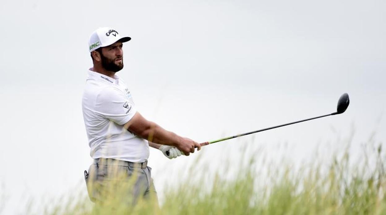 Rahm en su jornada aciaga en el British Open