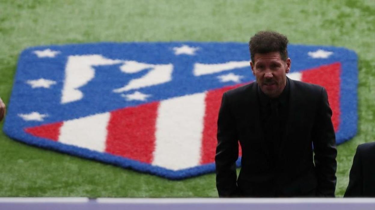 Diego Pablo Simeone en un encuentro en el Metropolitano
