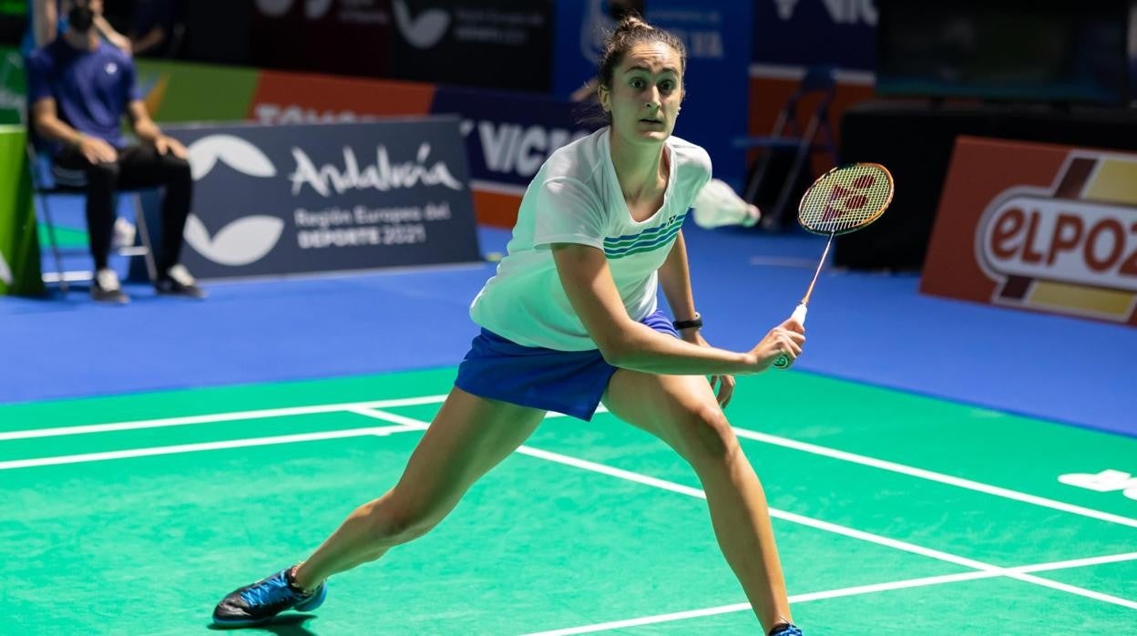 Clara Azurmendi, durante una competición