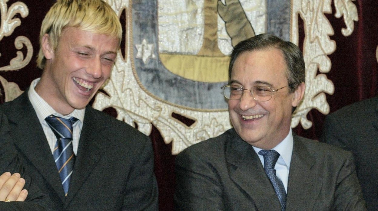 Guti y Florentino, en el año 2003