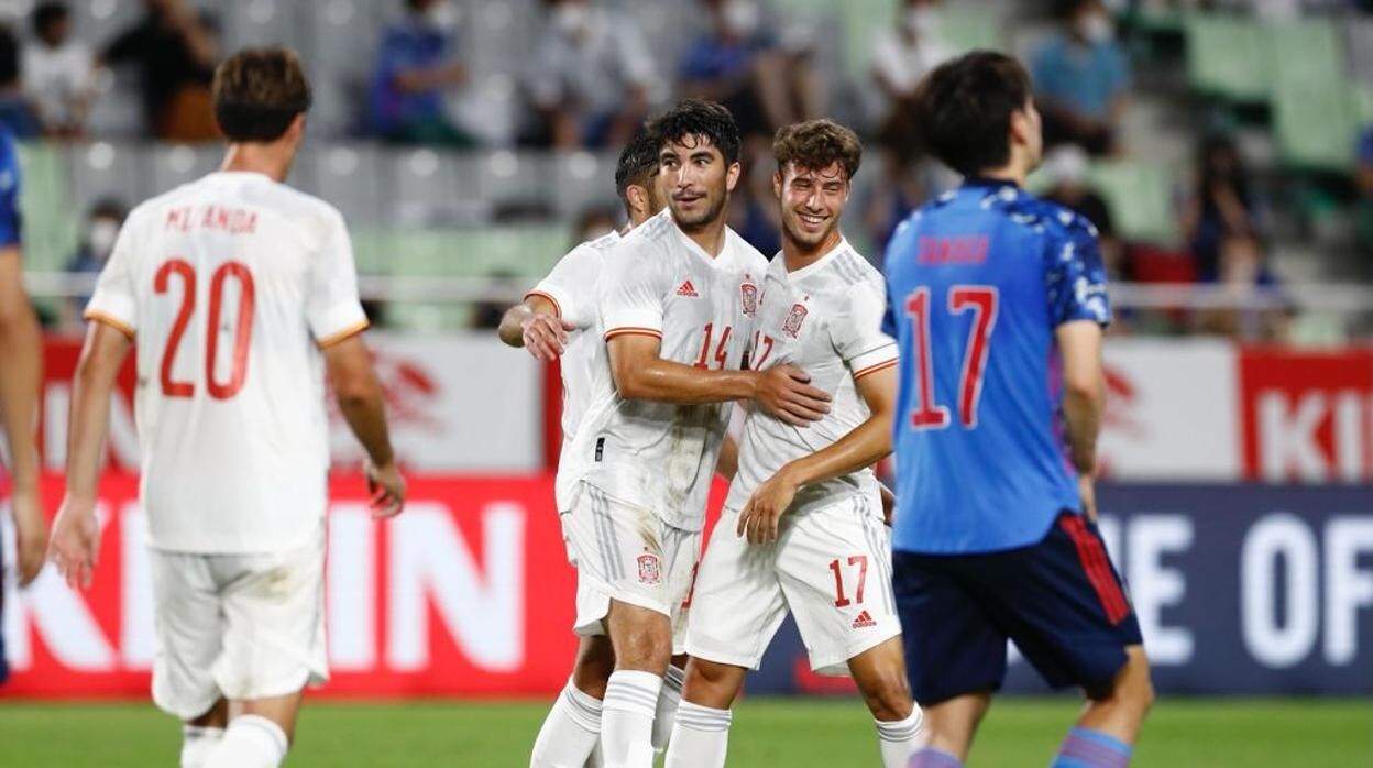 Carlos Soler, tras anotar el gol del empate contra Japón