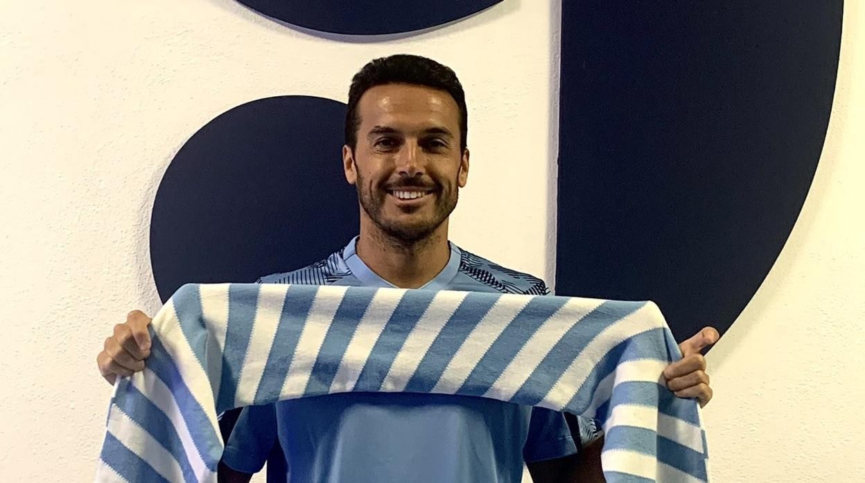 Pedro, durante su presentación como nuevo jugador de la Lazio