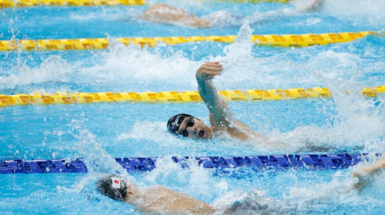 Íñigo Llopis, durante su carrera en Tokio