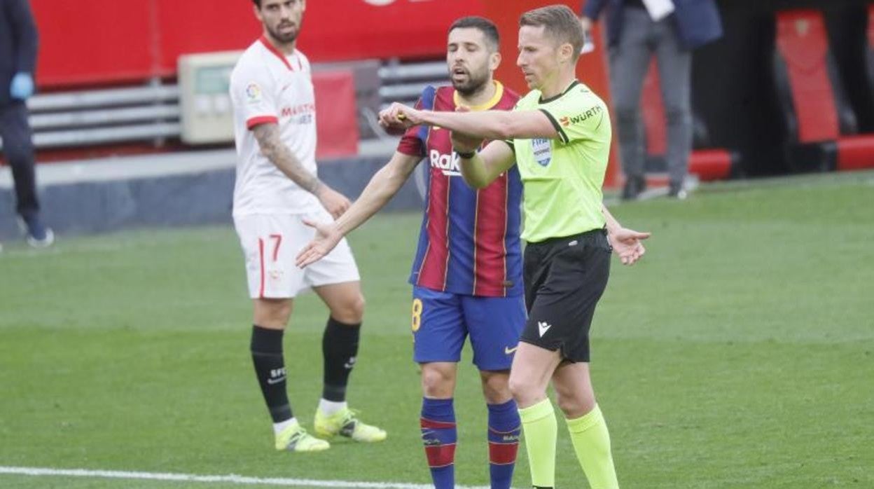 Partido entre el Sevilla y el Barcelona de la pasada temporada