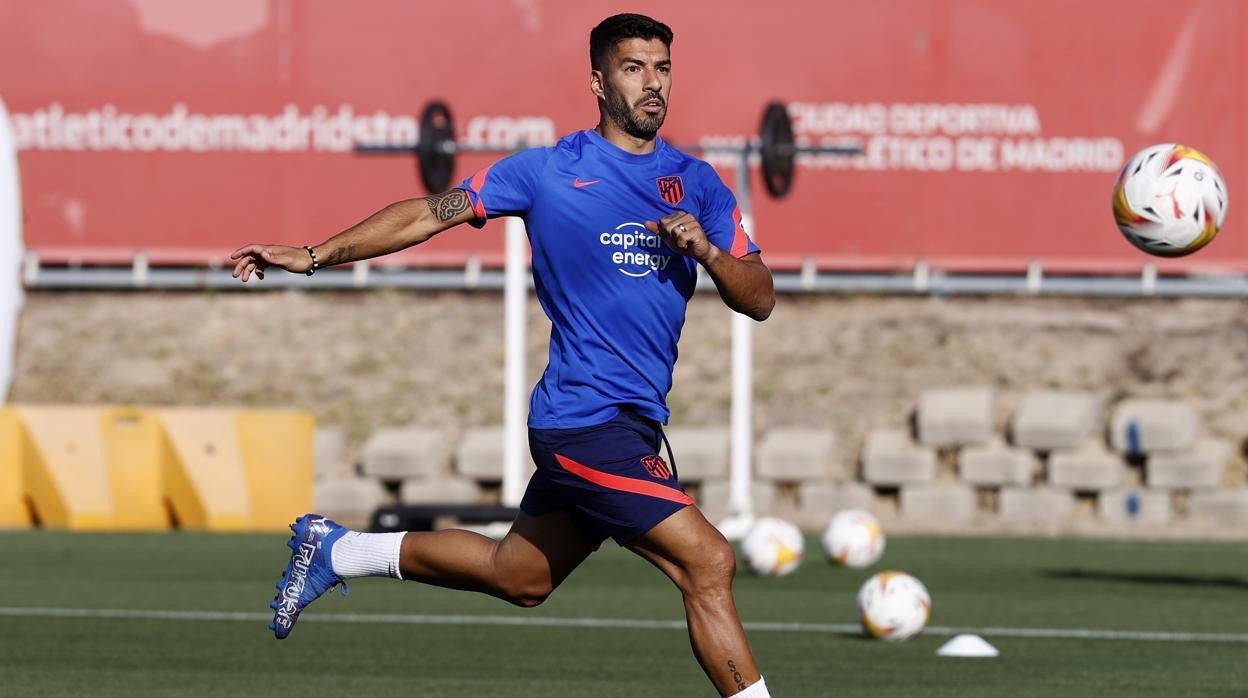 Luis Suárez, en el entrenamiento de este sábado