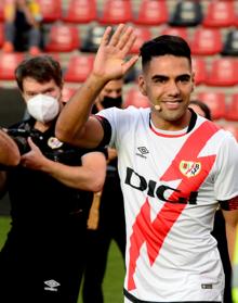 Falcao, durante su presentación