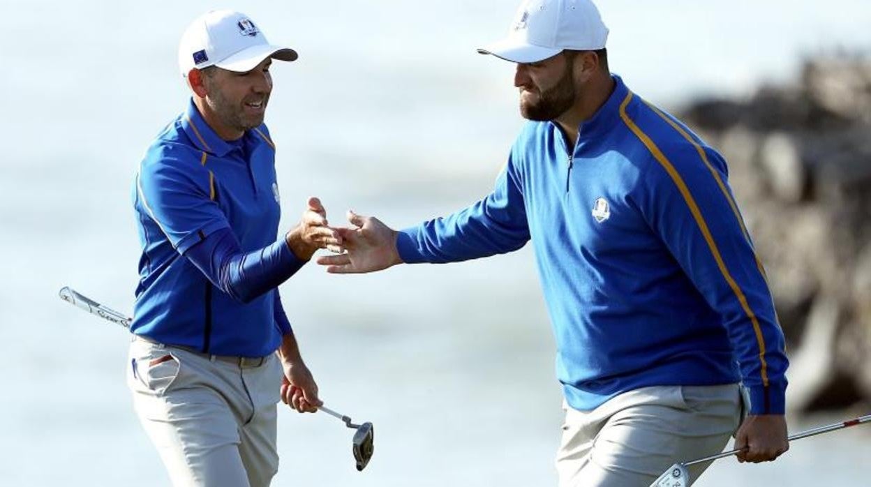 La pareja española, García-Rahm, fue la mejor de los europeos en los foursomes matinales