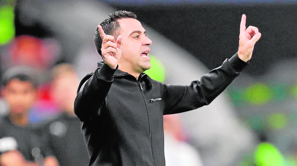 Xavi Hernández durante un partido del Al-Sadd