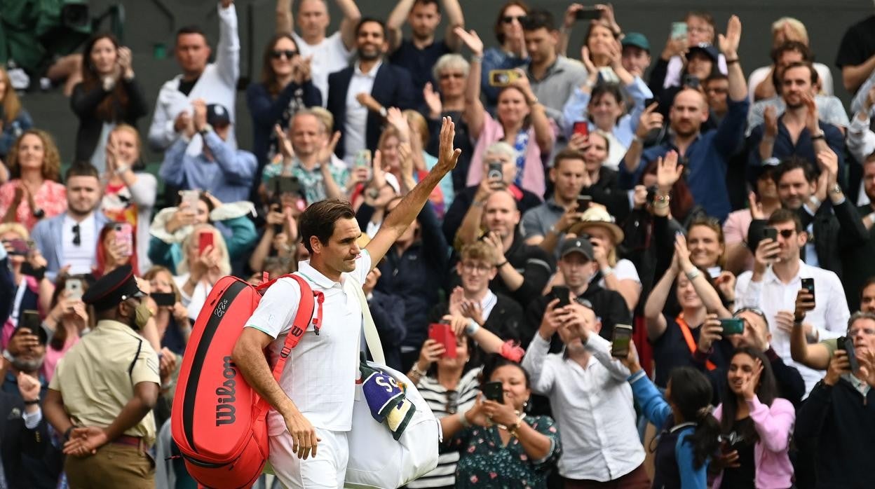 Federer, en su último partido, en Wibledon el pasado junio