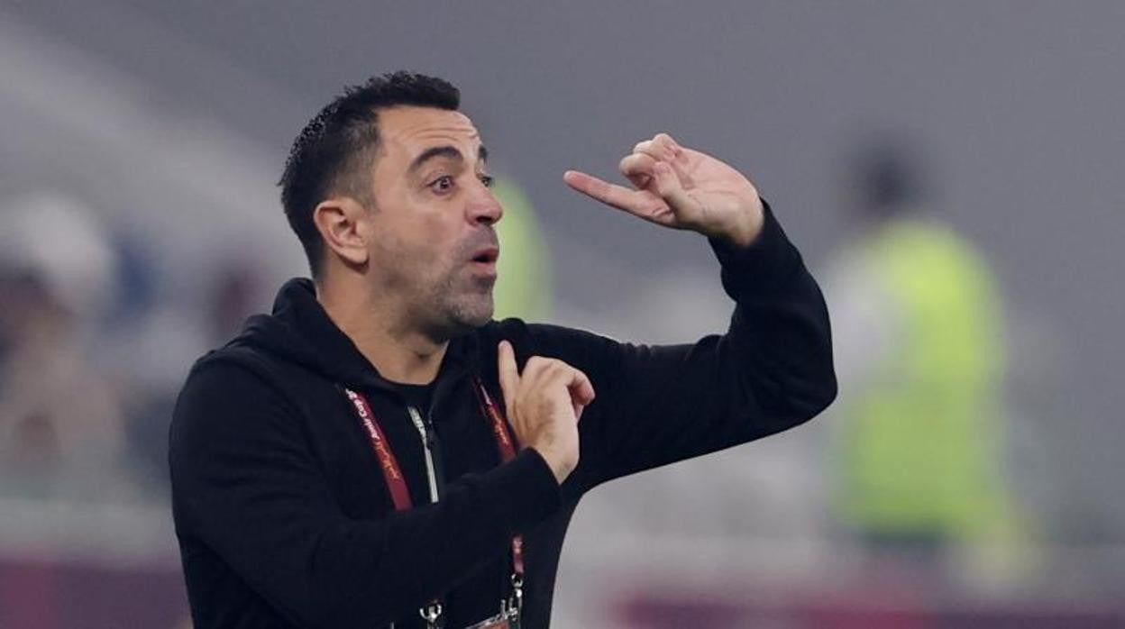 Xavi, durante su último partido como técnico del Al-Sadd