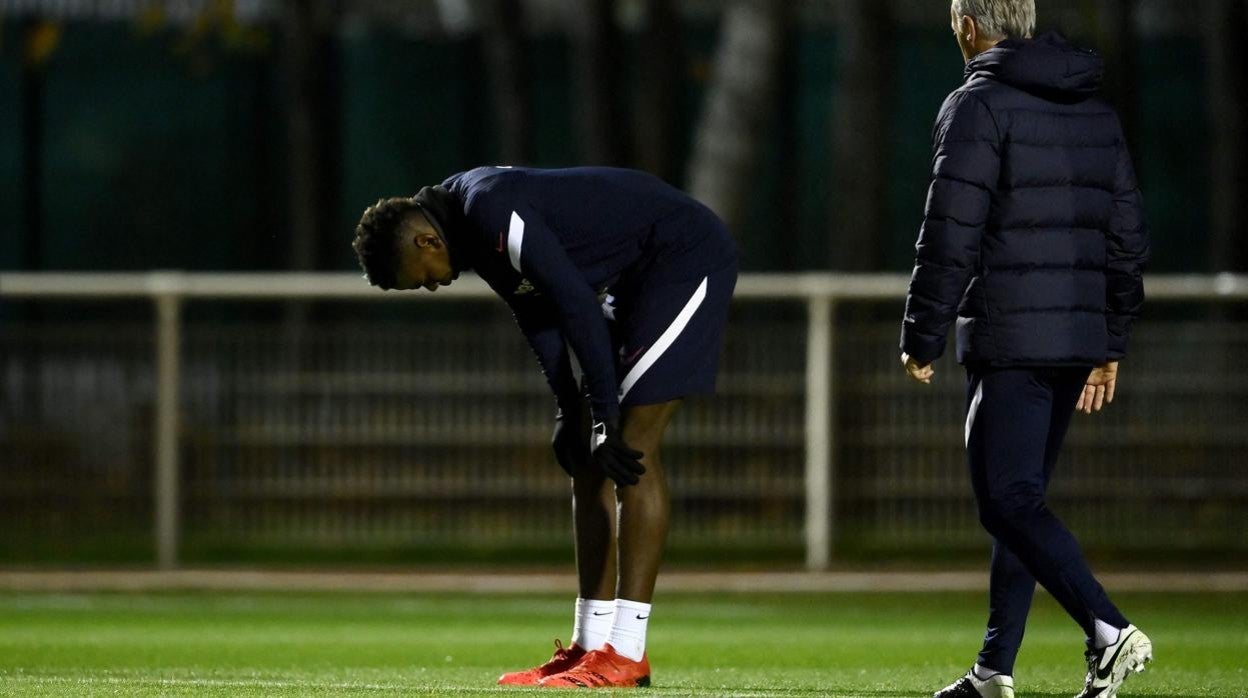 Pogba, en el entrenamiento de Francia