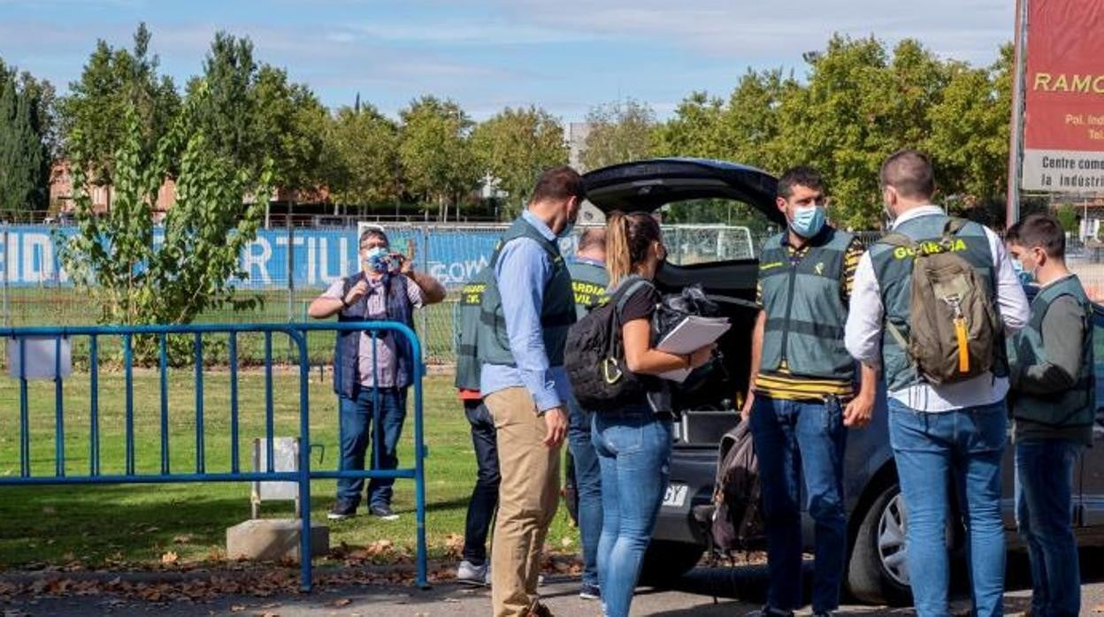 Imagen de la inspección en las instalaciones del Lleida