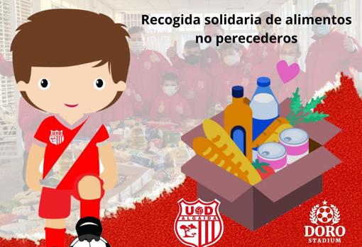 Campaña de recogida de alimentos de la UD Algaida.