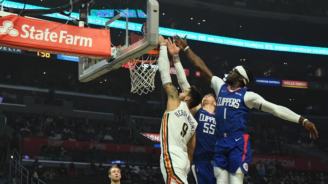 Hernángómez, anoche durante el partido entre Pelicans y Clippers