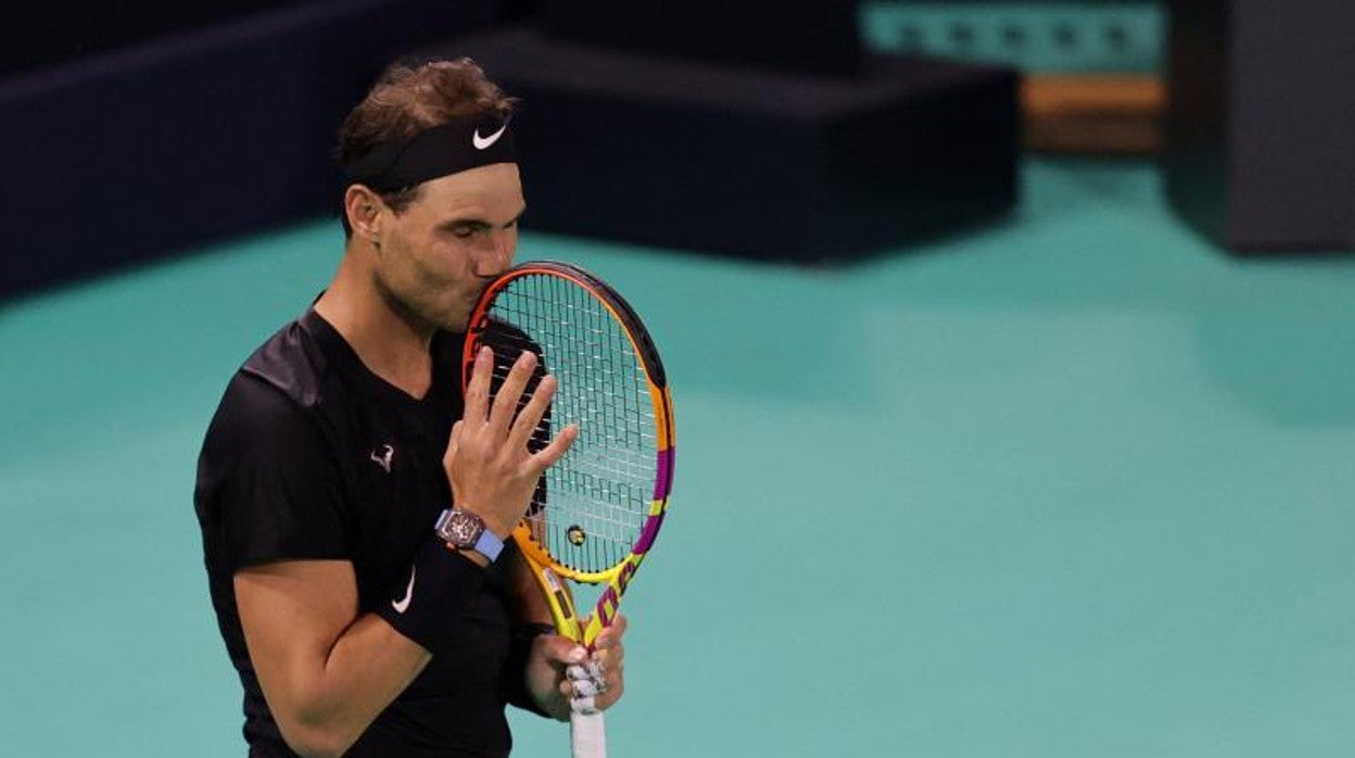 Rafa Nadal, durante el reciente torneo de Abu Dabi