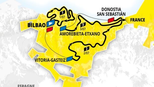 Así será el inicio del Tour 2023 en País Vasco: capitales, costa y una subida de renombre