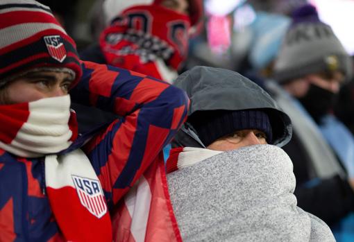 Aficionados de Estados Unidos, la pasada madrugada en el Allianz Field