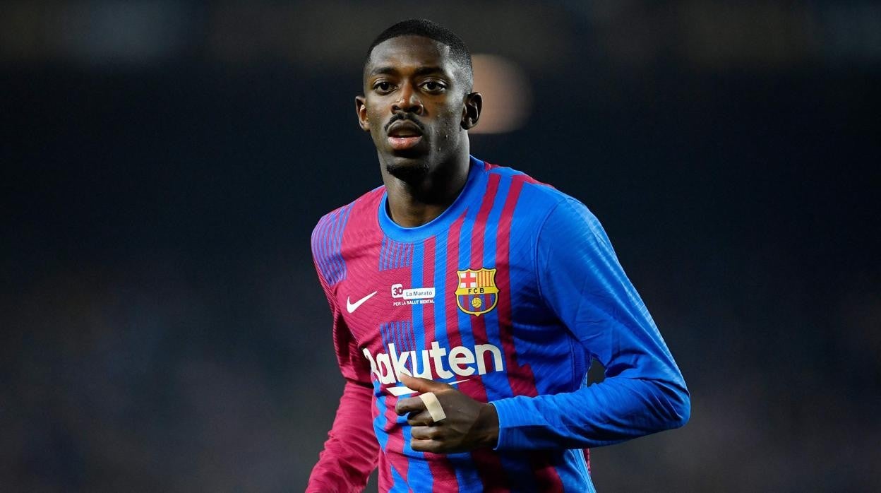 Dembélé, durante un partido con el Barcelona esta temporada