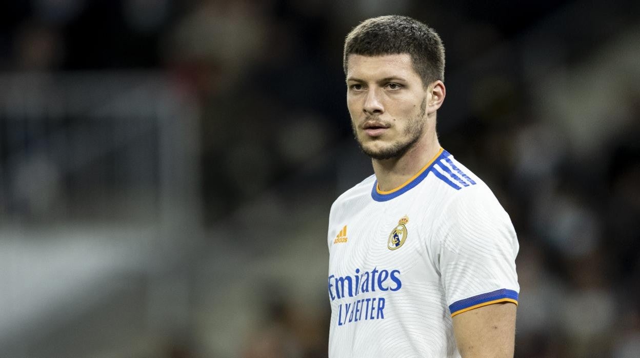 Jovic, en un partido con el Real Madrid