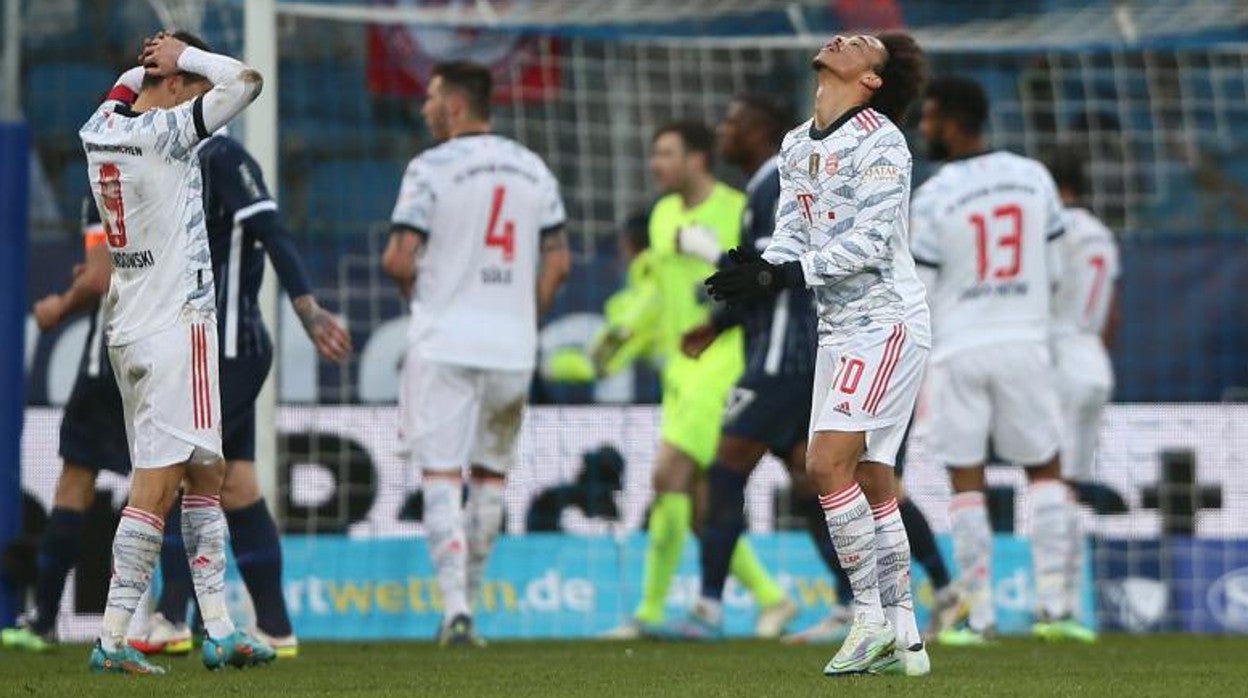 Los jugadores del Bayern Múnich, durante el partido ante el Bochum