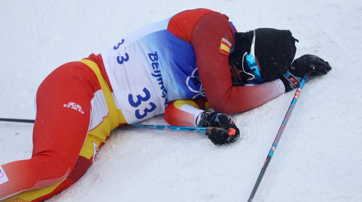 Imanol Rojo, exhausto