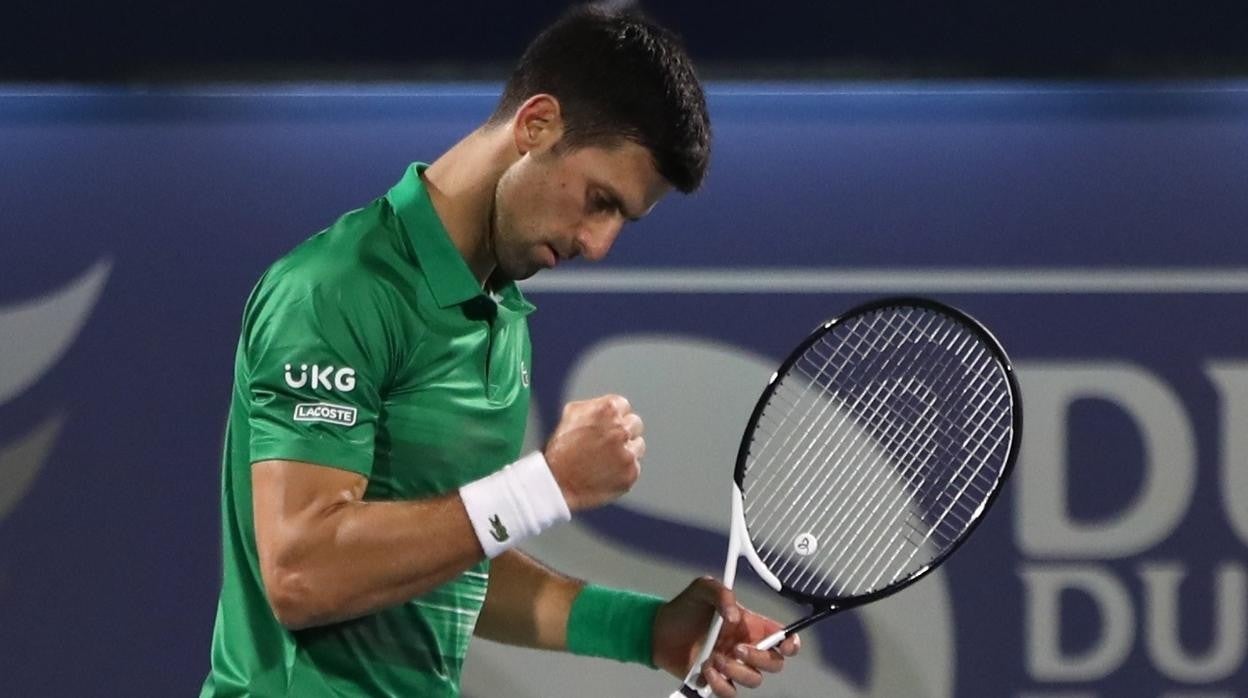 Djokovic, durante su partido contra Musetti