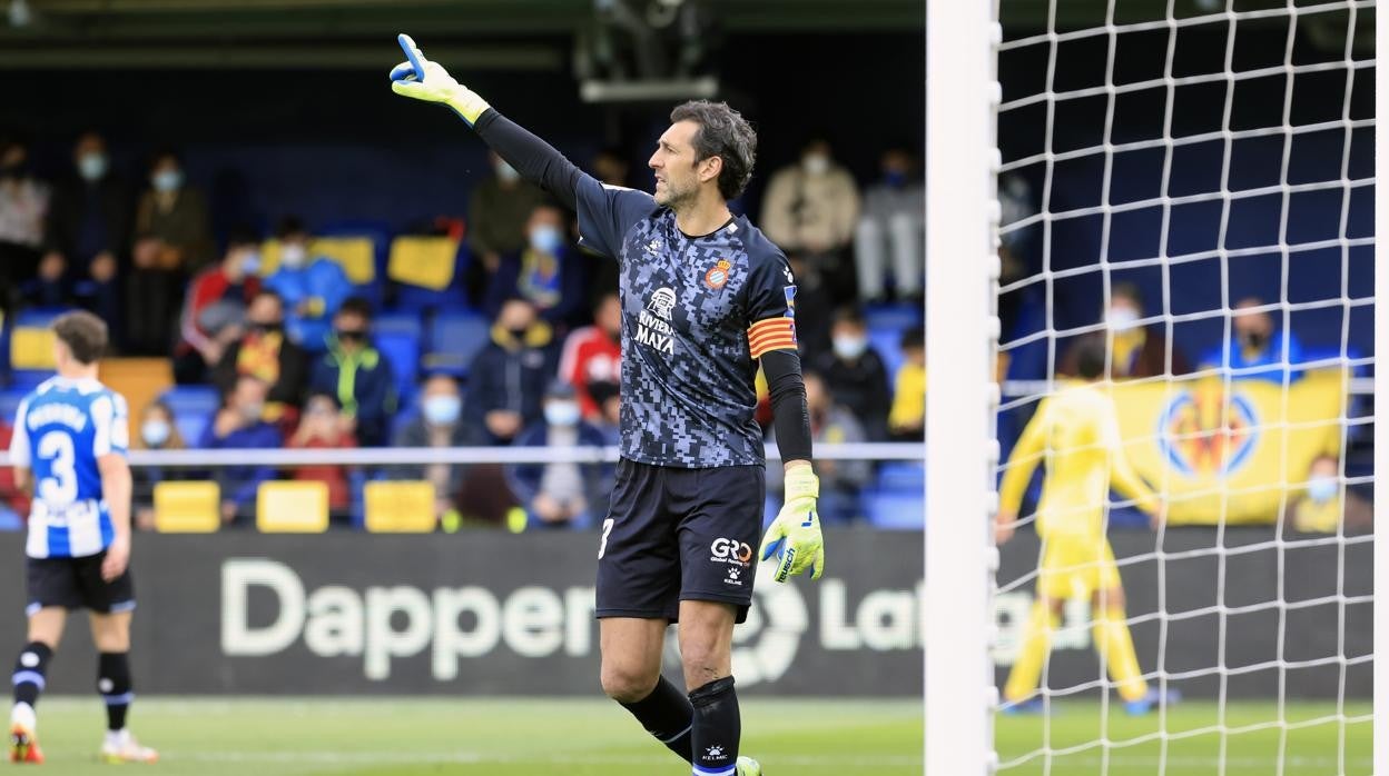 Diego López, durante el partido ante el Villarreal