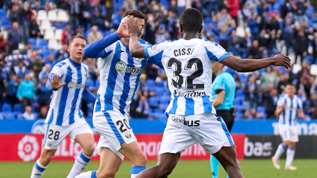 Un doblete de Cissé le da los tres puntos al Leganés ante el Huesca