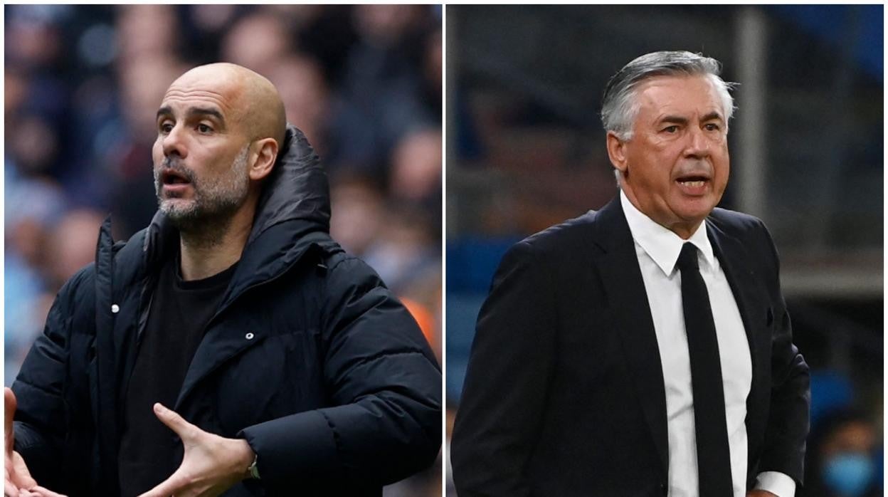 Guardiola y Ancelotti, duelo de estilos en los banquillos de las semifinales